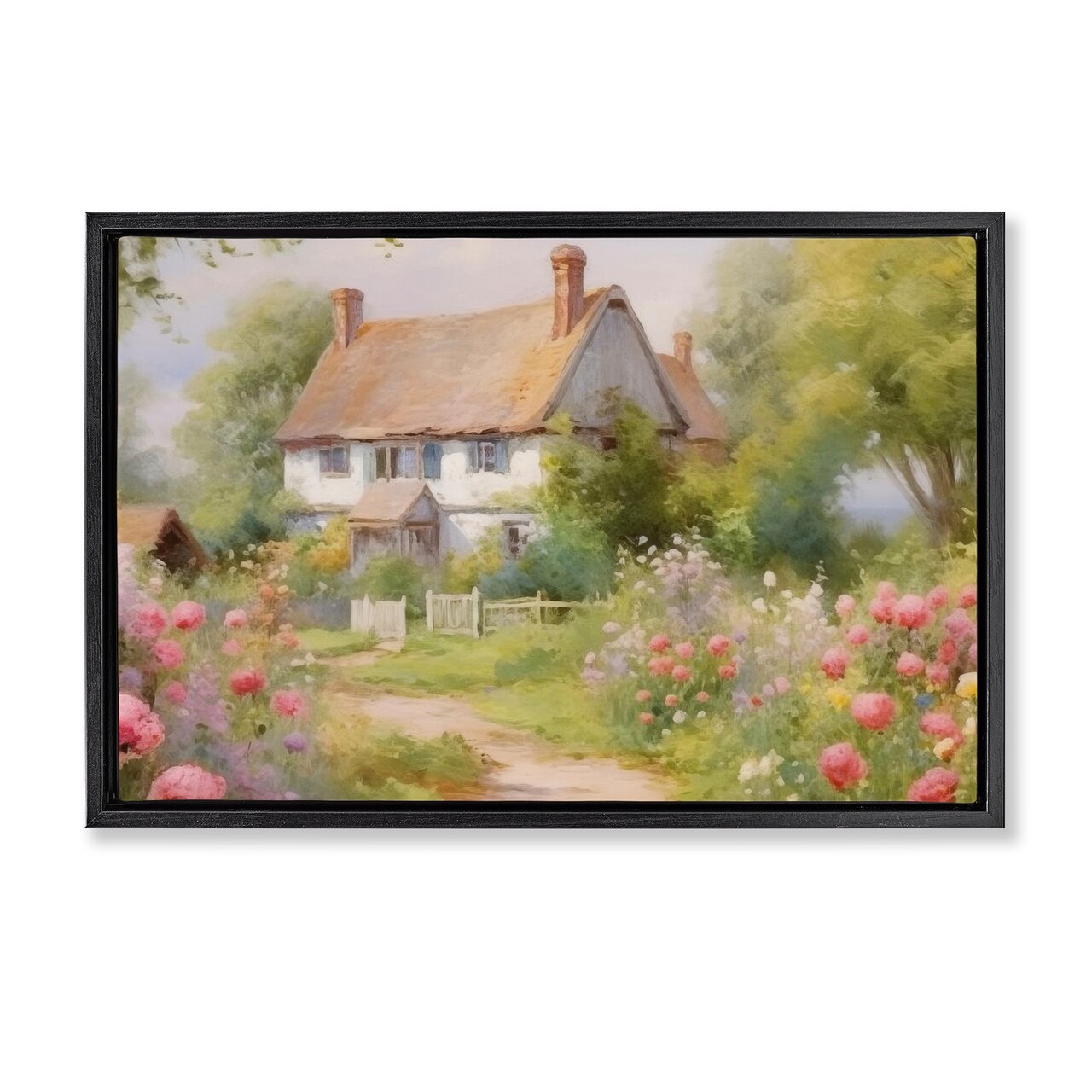 Stupell Industries Nature Filled Cottage Garden Floating Frame Design by Nini Art